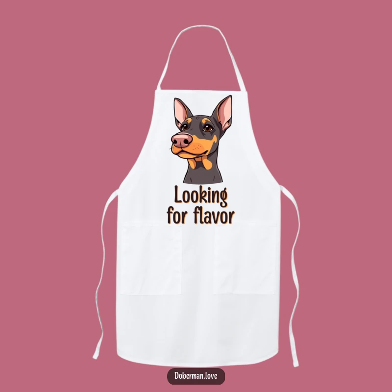 Funny Doberman Apron: Cook with Kind Eyes Loyalty, Chef Gift