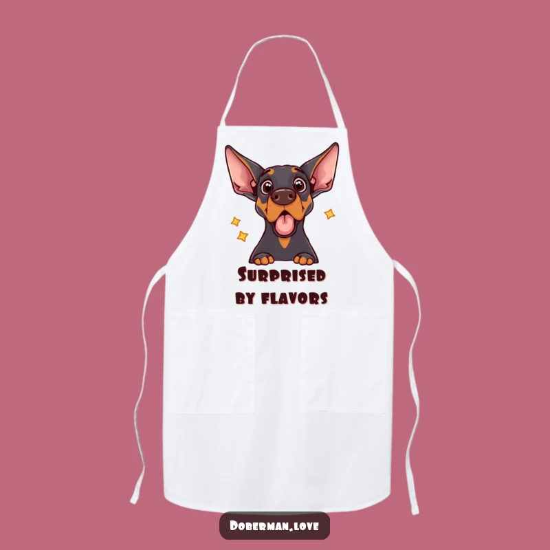 Funny Doberman Apron: Cook with Surprised Echo Flair!