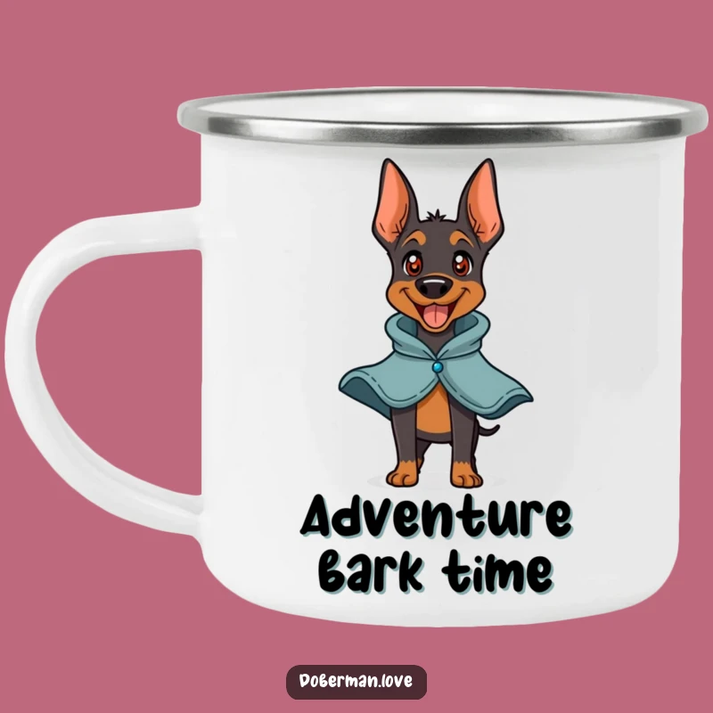 Adventure Ready Funny Doberman Hero Camping Mug - Gift Idea
