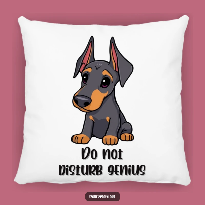 Funny Doberman Pillow: Add Cozy Thoughtfulness to Your Home Decor
