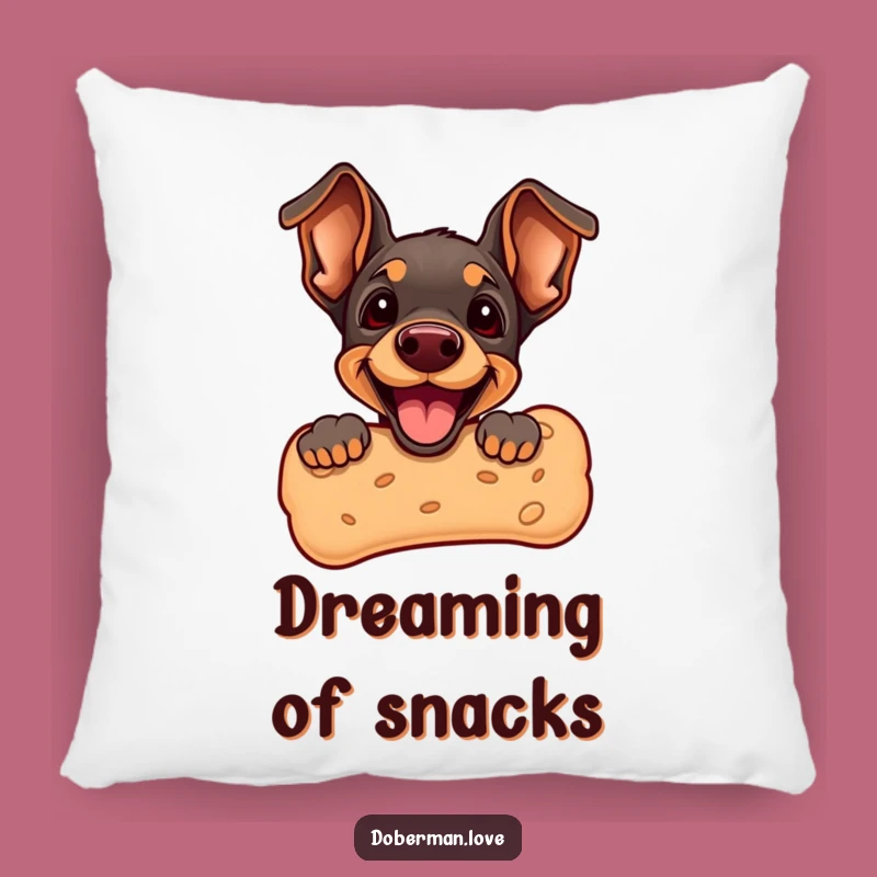 Cozy Funny Doberman Puppy Biscuit Pillow: Biscuit Buddy Comfort - Cute Funny Gift