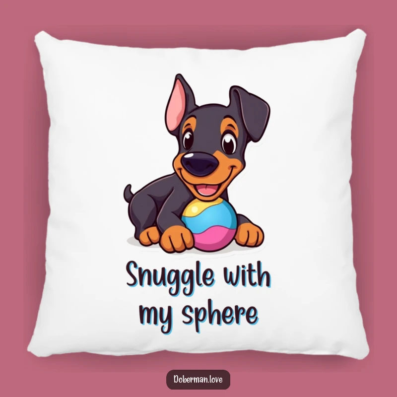 Funny Cheerful Doberman Toy Pillow: Cozy Play Accent, Charming Gift