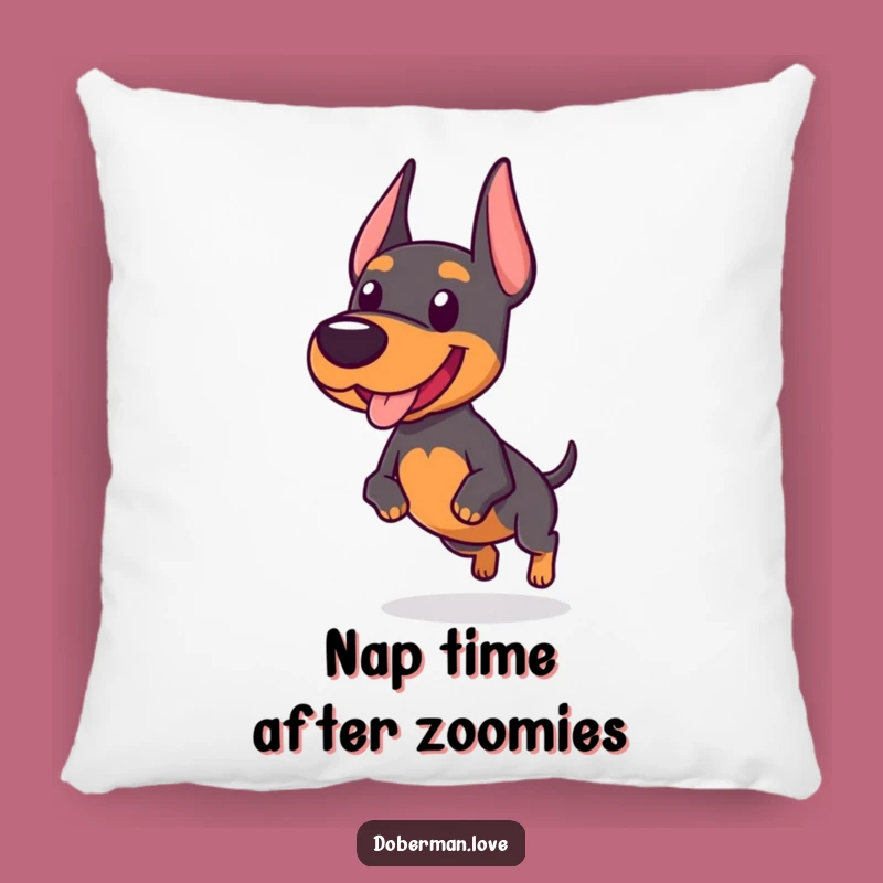 Funny Chubby Doberman Pillow: Cozy Comfort with a Hilarious Wobbly Trot!