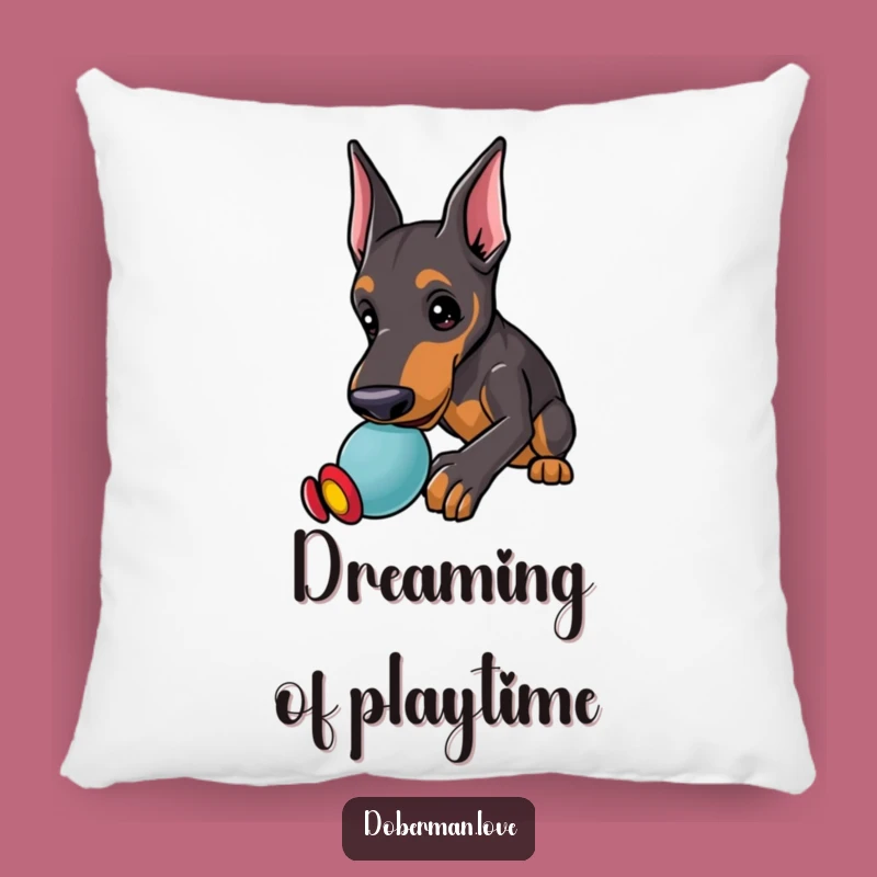 Funny Kawaii Doberman Pillow: Playful Nudge, Comfy & Cute Gift
