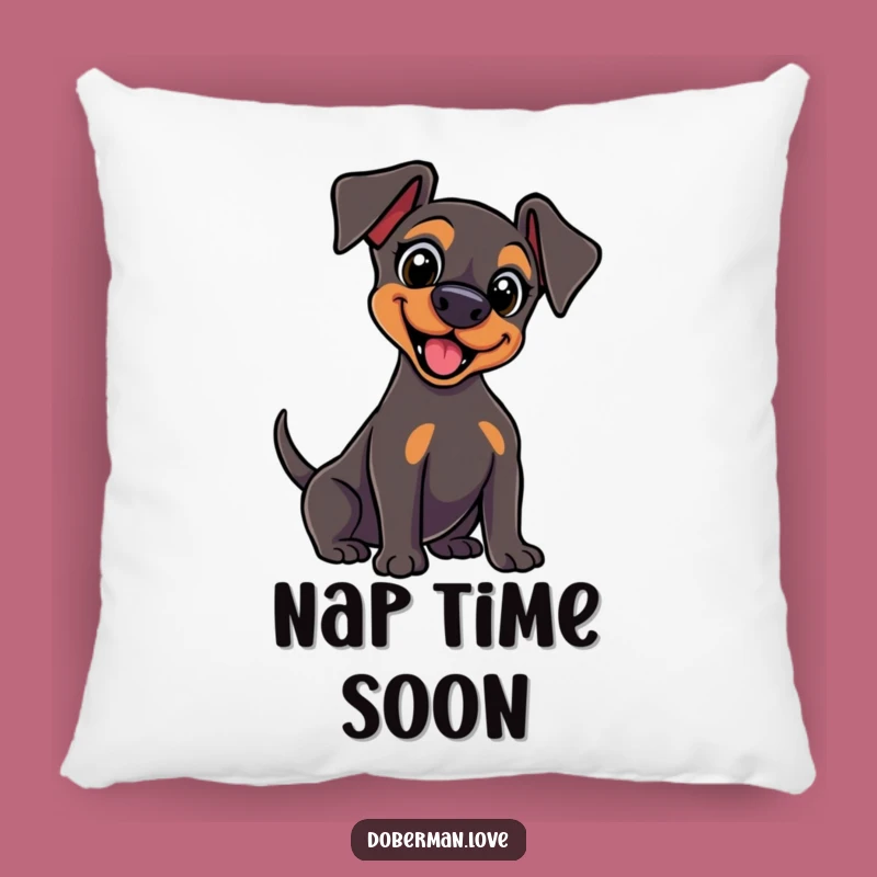 Funny Kawaii Doberman Tail Wag Pillow: Soft Cushion of Excitement