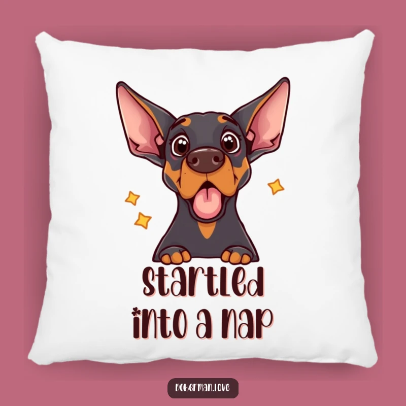 Funny Doberman Pillow: Cozy Comfort with a Hilarious Echo Surprise!