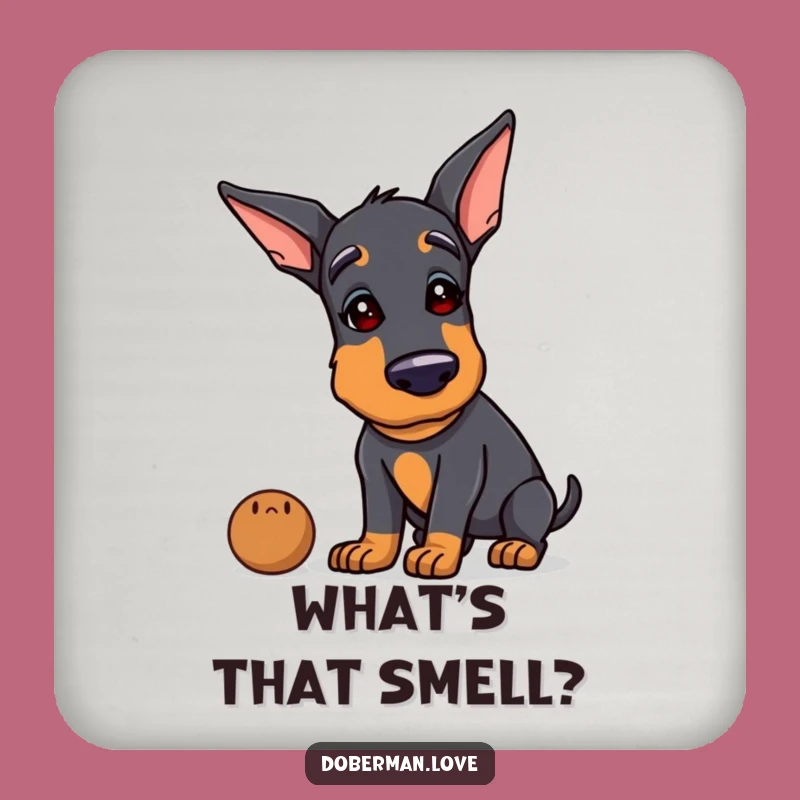 Funny Doberman Drink Coaster: Protect Surfaces with This Hilarious Dog Art