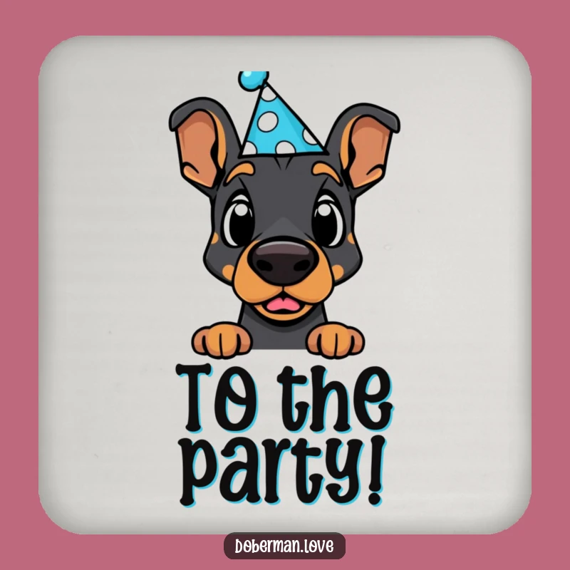 Funny Surprised Doberman Coaster - Party Table Gift