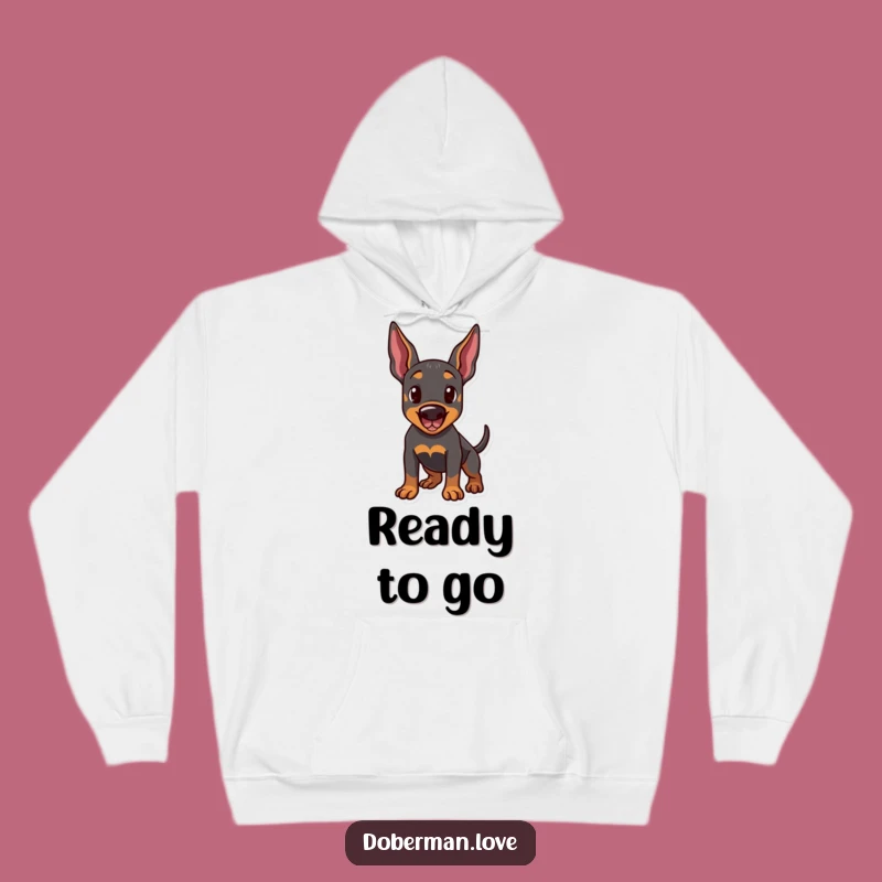 Funny Doberman Play Mode Hoodie: Cozy Comfort with Canine Energy