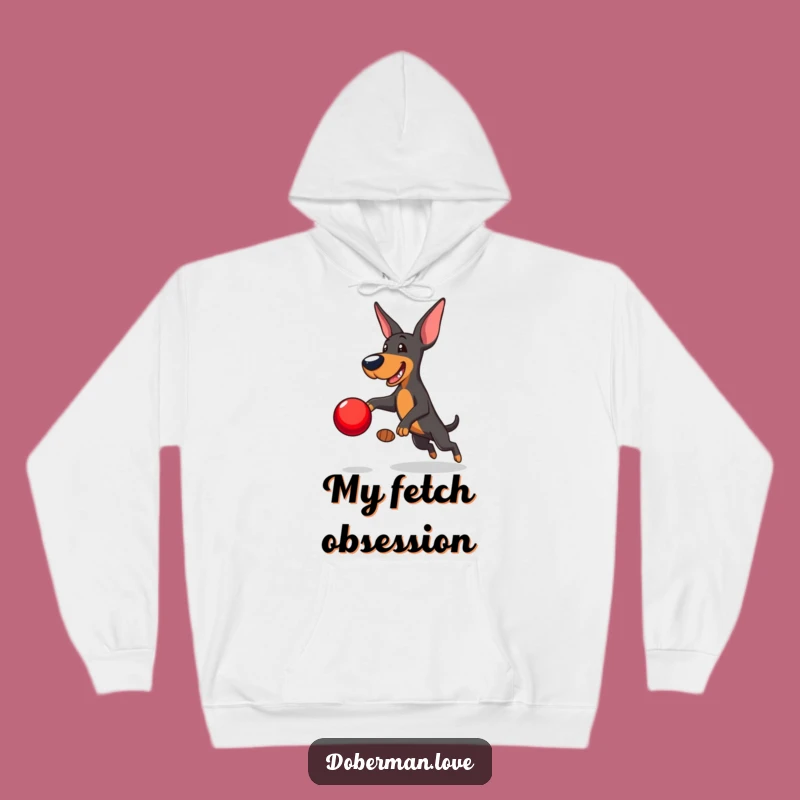 Funny Doberman Hoodie: Cozy Playful Leaping Dog Comfort Gift