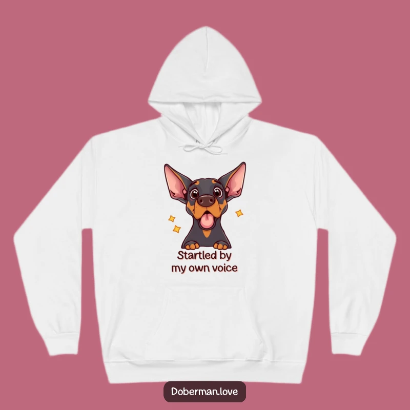 Funny Doberman Hoodie: Cozy Up with a Hilarious Echo Surprise!
