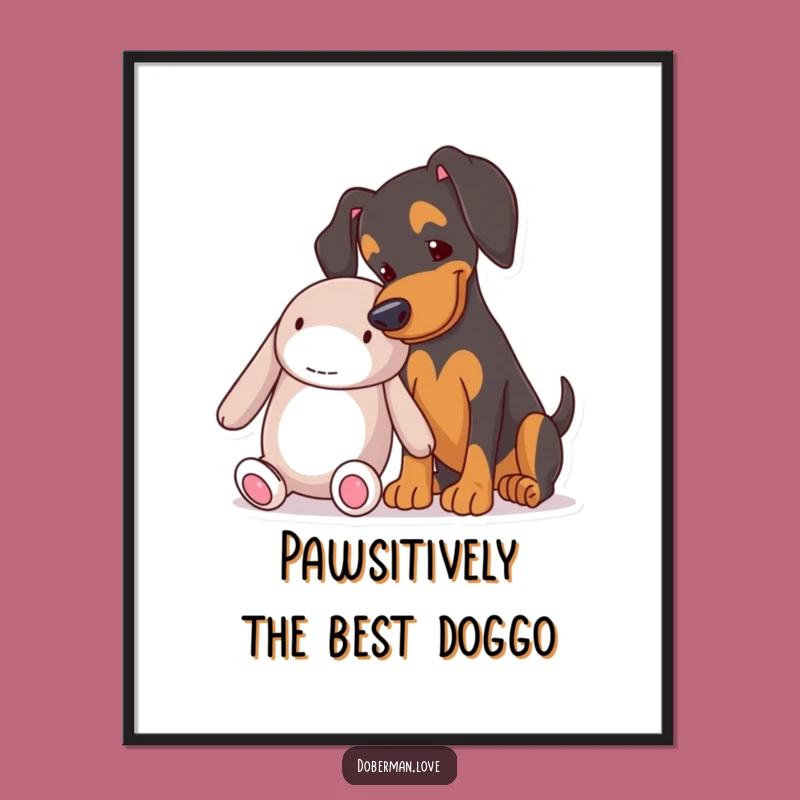 Free Printable Doberman Wall Art: Funny Nudge Downloadable Art for Dog Lovers