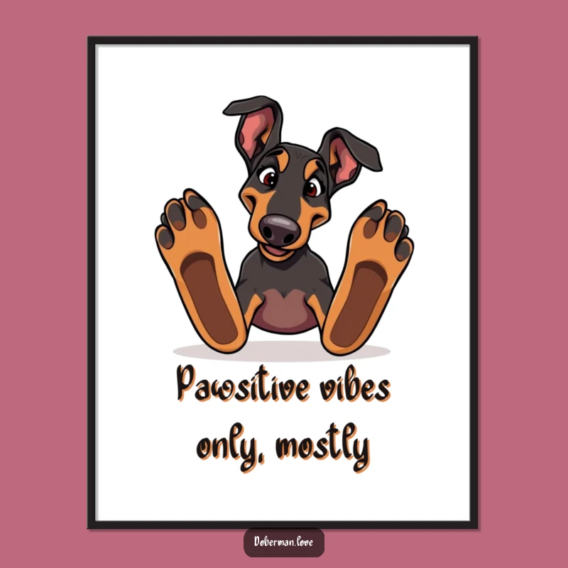 Free Printable Silly Doberman Wall Art - Comedic Downloadable Decor for Fun Spaces!