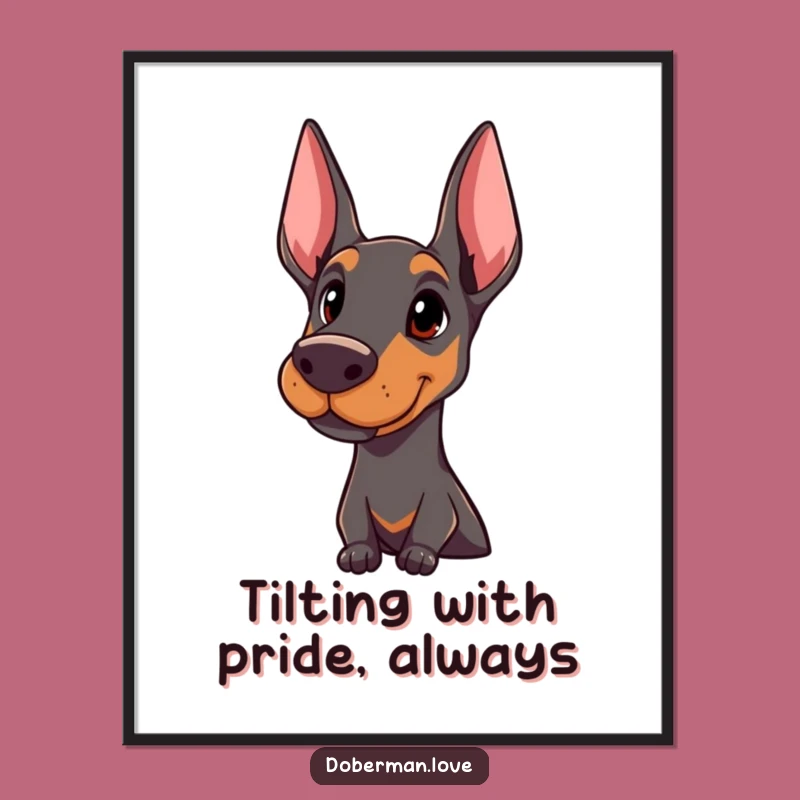 Free Printable Wall Art: Doberman Head Tilt for a Sophisticated, Funny Statement Piece