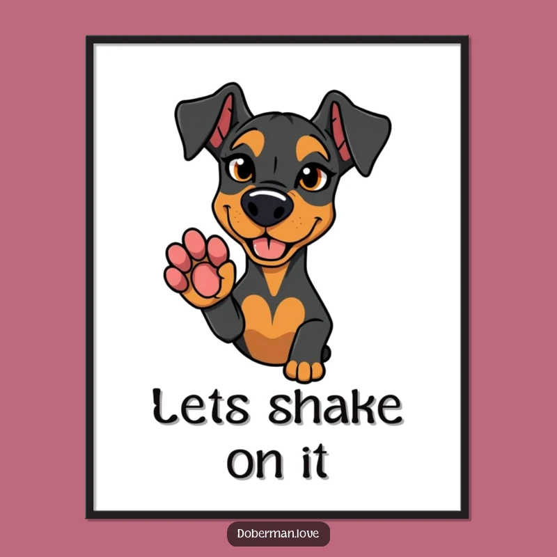 Free Printable Wall Art: Mischievous Doberman Paw, Funny Dog Downloadable Art!