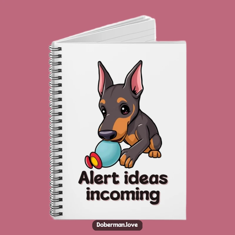 Funny Kawaii Doberman Notebook: Playful Nudge, Jot Down Fun