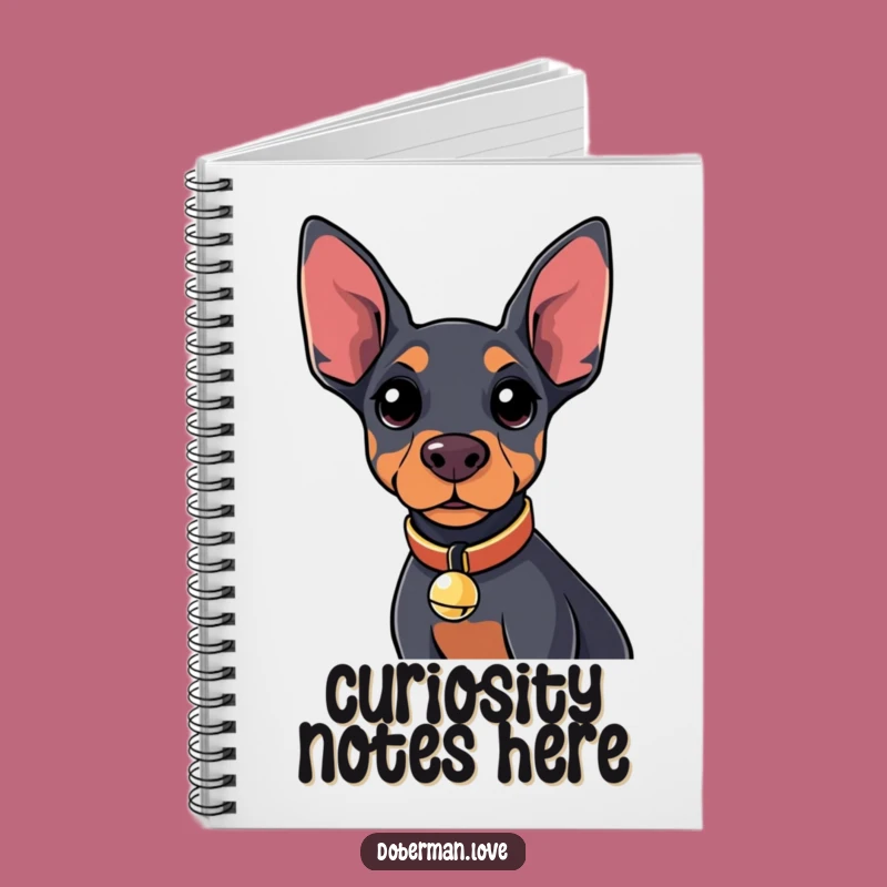 Funny Kawaii Doberman Bell Notebook: Jot Your Curious Thoughts
