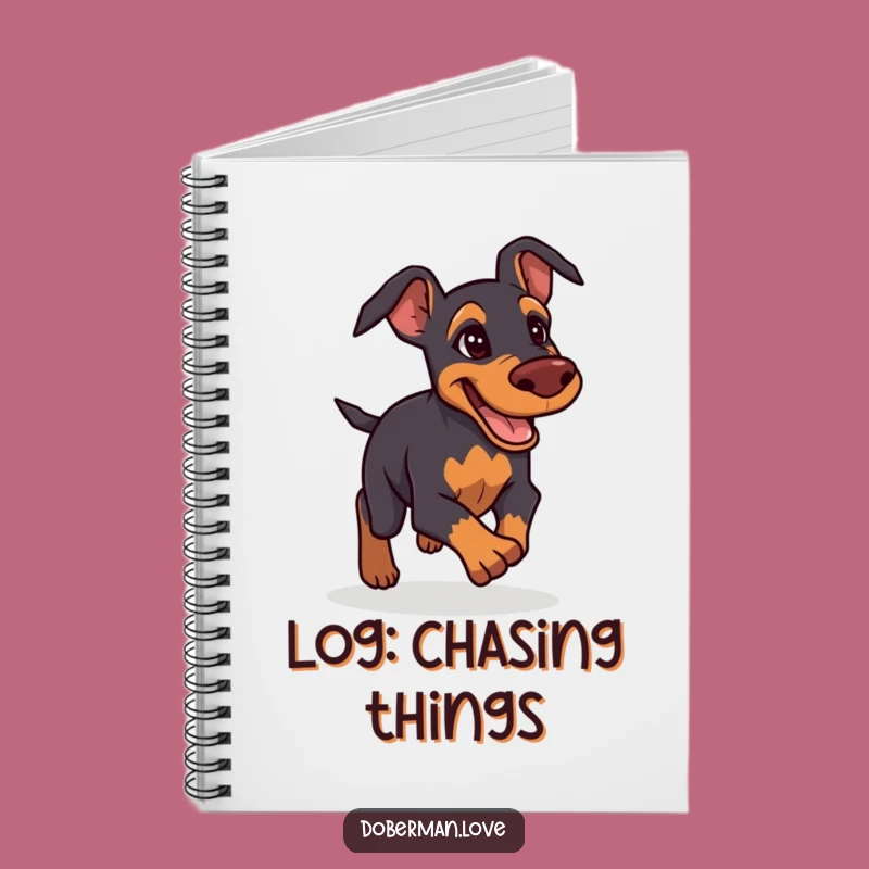 Funny Doberman Notebook: Jot Down Goals with Determined Dog