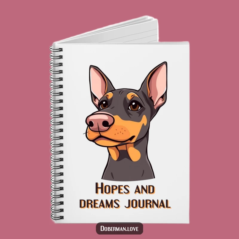 Funny Doberman Notebook: Jot Down Thoughts with Kind Eyes