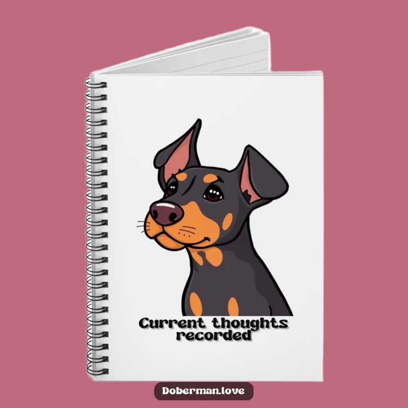Funny Doberman Notebook: Listen and Write with Perked Ears!