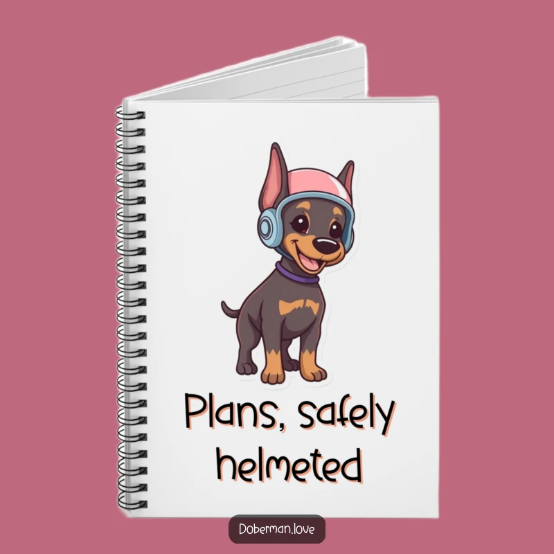Funny Doberman Puppy Notebook: Helmeted Ideas, Practical Funny Gift