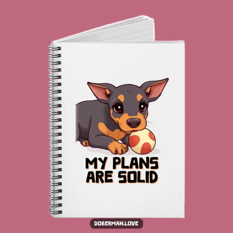 Funny Kawaii Doberman Notebook: Ball Balancing, Jot Down Focus