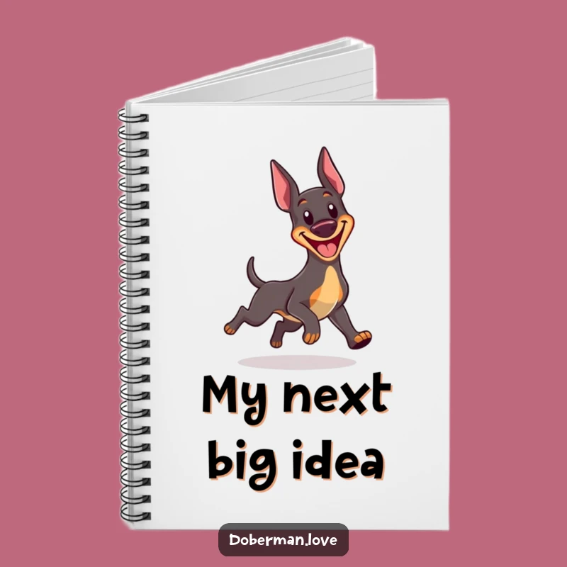 Funny Kawaii Doberman Notebook: Grinning Dog, Tail Chase Pages, Hilarious Journal Gift