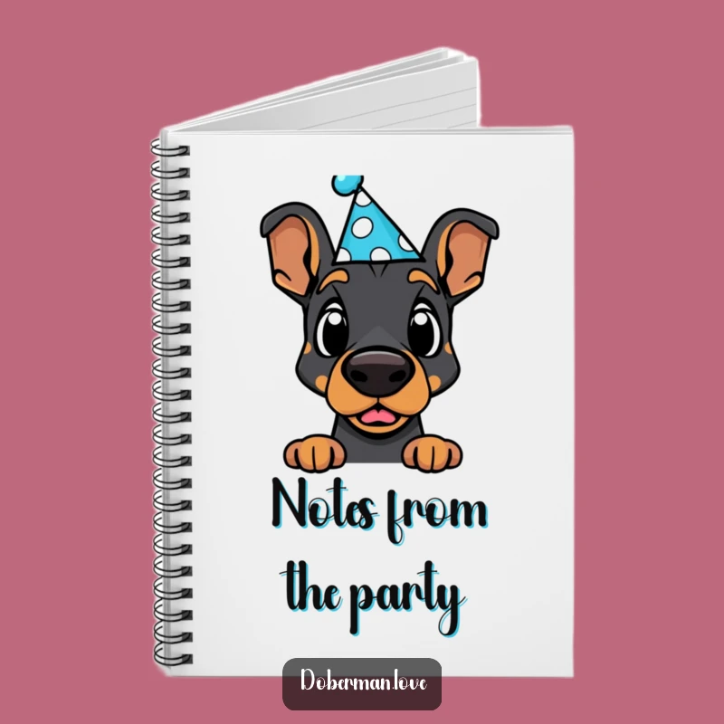 Funny Surprised Doberman Notebook - Party Notes Gift