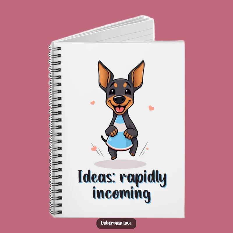 Funny Giggling Doberman Zoomie Notebook - Hilarious Dog Journal Gift