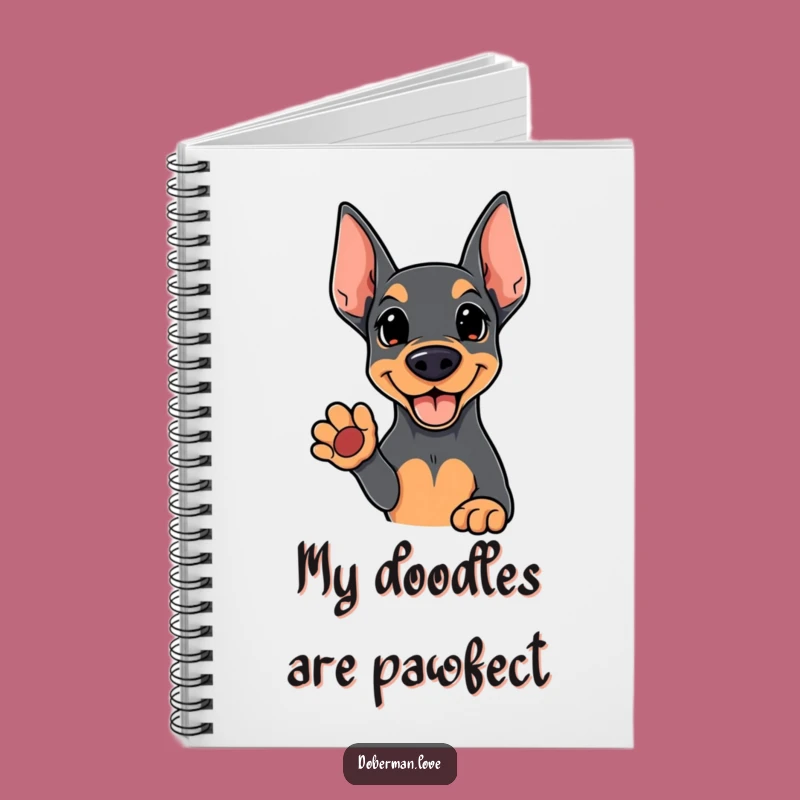 Funny Kawaii Doberman Notebook: Jot Down Ideas with a Paw, Great Funny Gift