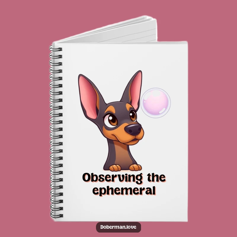 Funny Surprised Doberman Bubble Notebook: Innocent Dog Journal, Great Gift