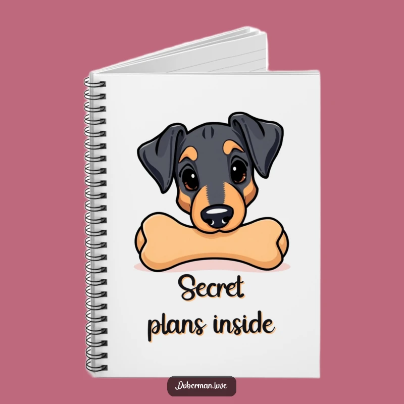 Funny Kawaii Doberman Chew Toy Notebook - Jot Down Ideas with a Smile