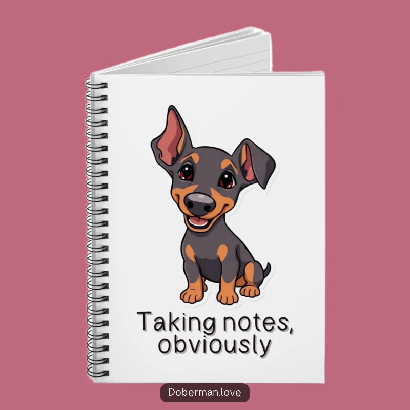 Funny Attentive Doberman Notebook: Journal Your Focus, Lovely Funny Gift