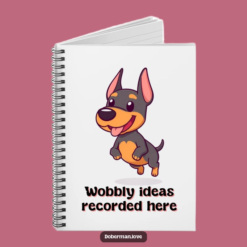 Funny Chubby Doberman Notebook: Jot Down Ideas with a Hilarious Wobbly Trot!