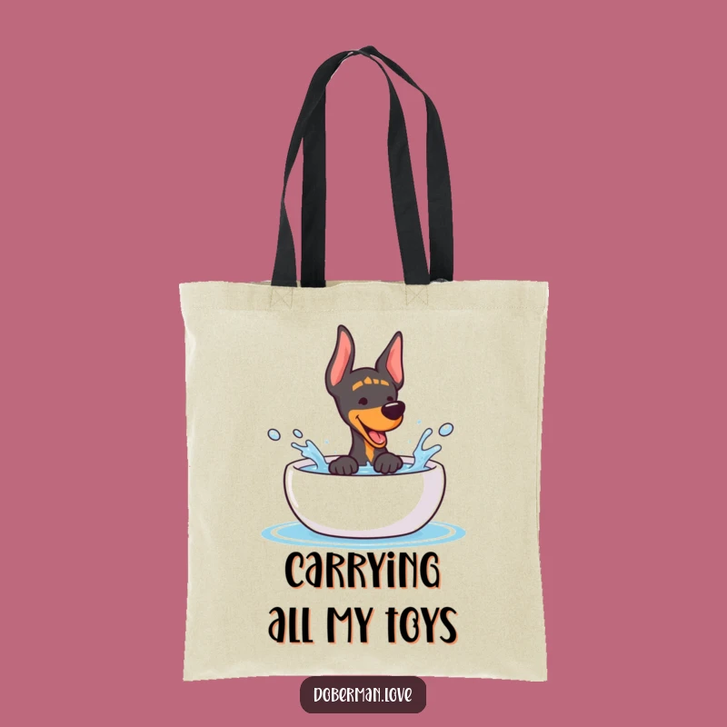 Funny Kawaii Doberman Splash Tote - Cute & Practical Dog Bag