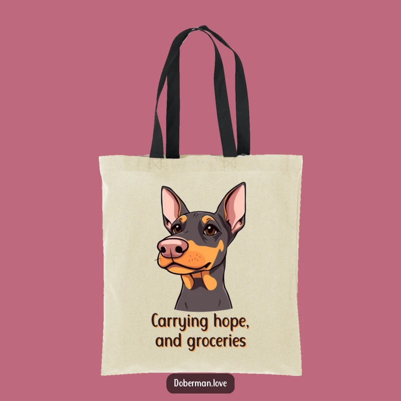 Funny Doberman Tote Bag: Carry Kindness and Loyalty Everywhere