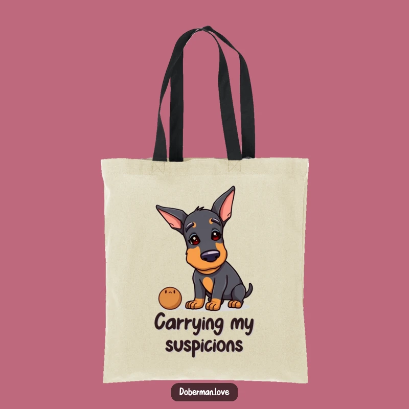 Funny Doberman Tote Bag: Carry Your Essentials with This Hilarious Dog Design