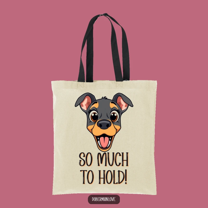 Funny Surprised Doberman Tote Bag: Carry Your Day with a Laugh