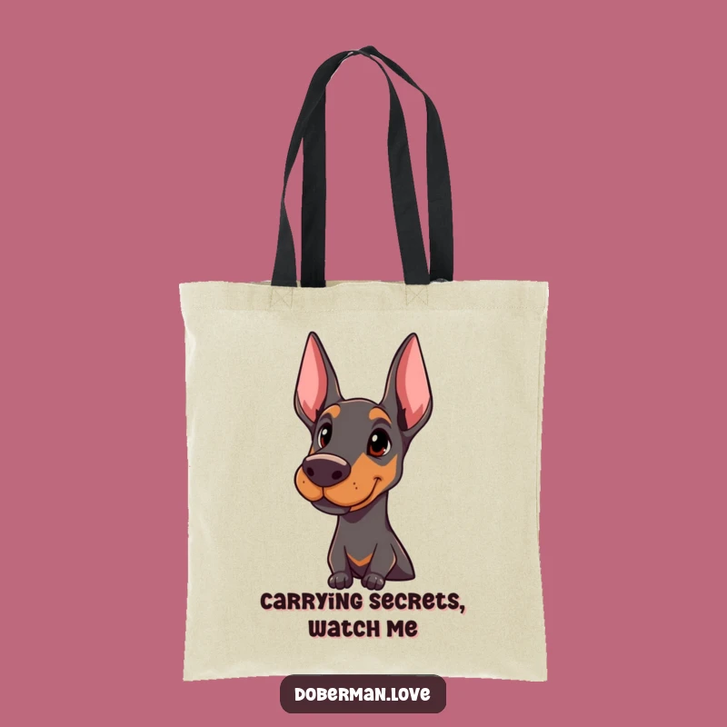 Stylish Funny Doberman Head Tilt Tote: Carry Your Pride, Practical Funny Gift
